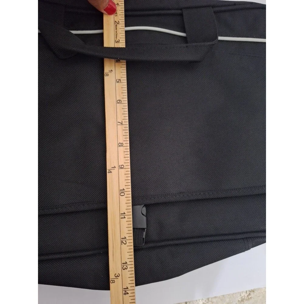 Soren Black Canvas Briefcase Messenger Security Fast Pass Laptop Bag -NEW